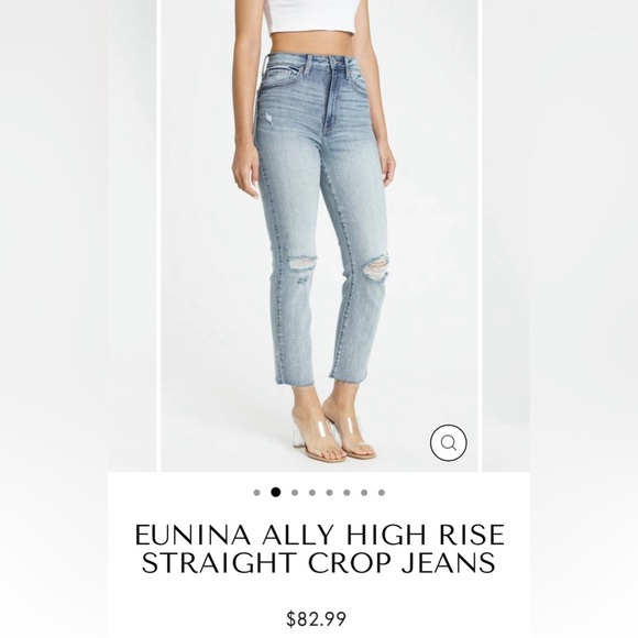 Eunina ally high rise straight leg jeans SZ 13/12 - Picture 3 of 8